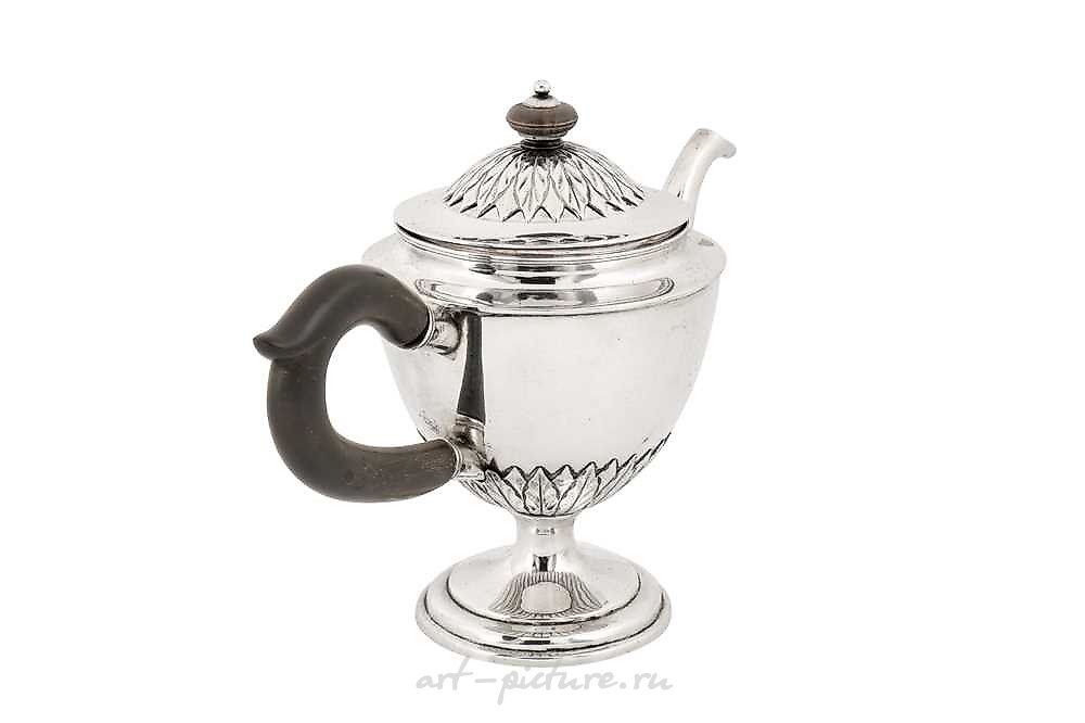 Russian silver , A George III sterling silver teapot, London 1792 by Henry Ch...