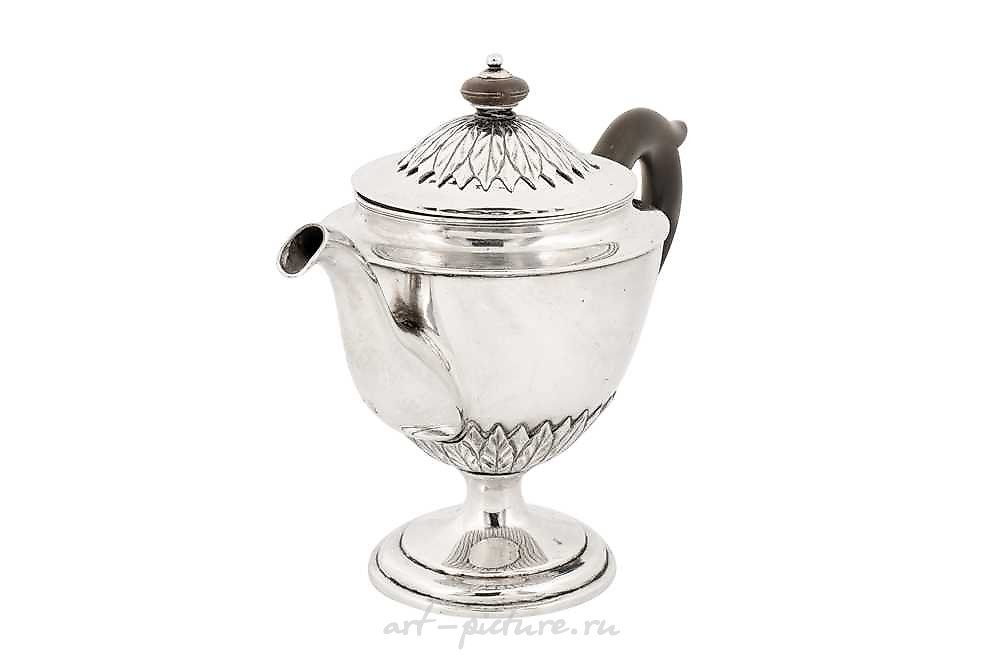 Russian silver , A George III sterling silver teapot, London 1792 by Henry Ch...