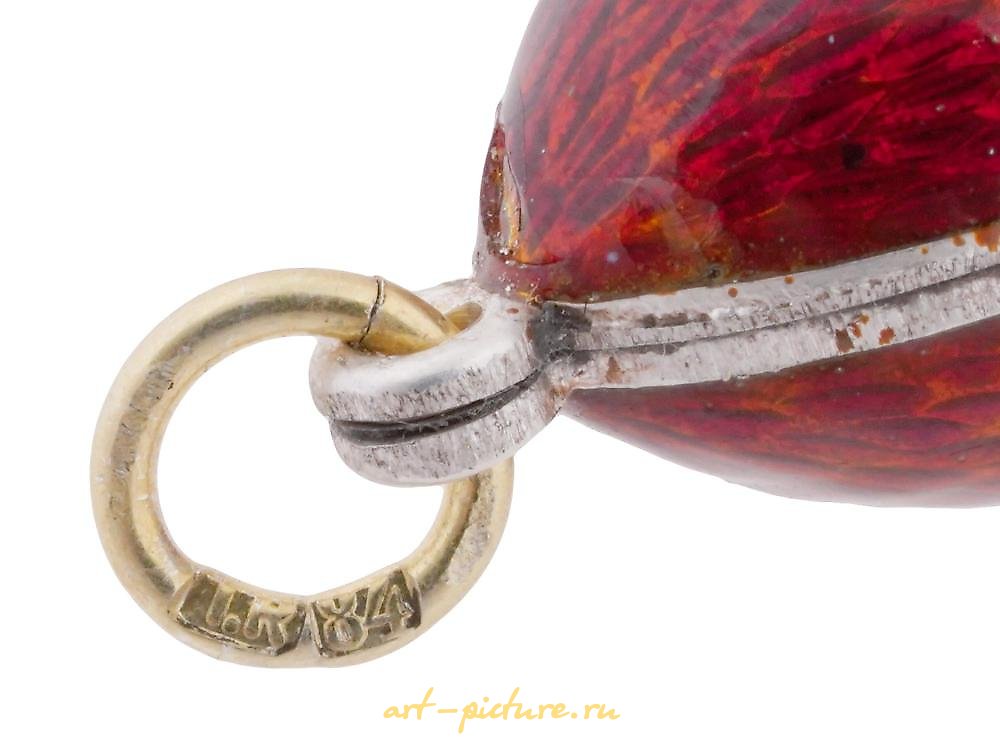 俄罗斯银 , 镀金和镂空琺瑯的银蛋