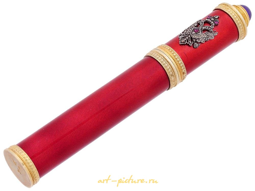 俄罗斯银 , 俄罗斯镀金银烟盒。