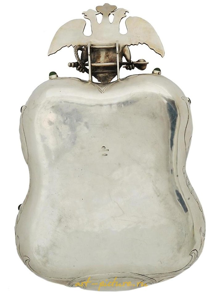 俄罗斯银 , 俄罗斯银质铲子，84品质，镶有宝石。