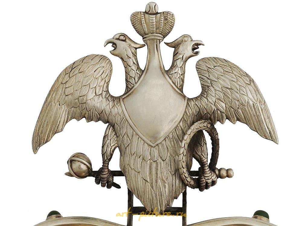 俄罗斯银 , 俄罗斯银质铲子，84品质，镶有宝石。