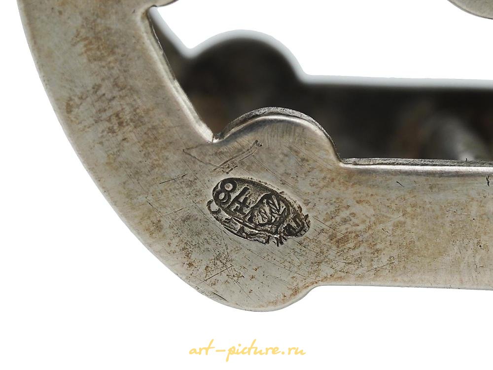 俄罗斯银 , 俄罗斯银质铲子，84品质，镶有宝石。