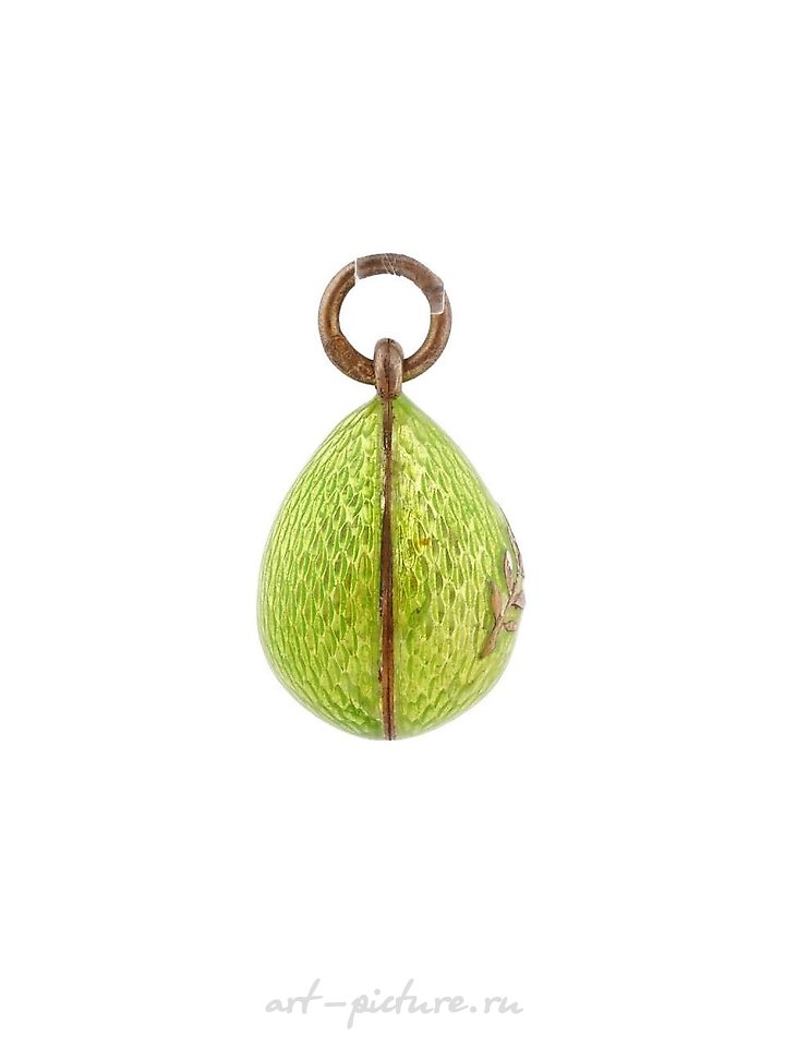 Russian silver , RUSSIAN SILVER ENAMEL AND DIAMONDS EGG PENDANT