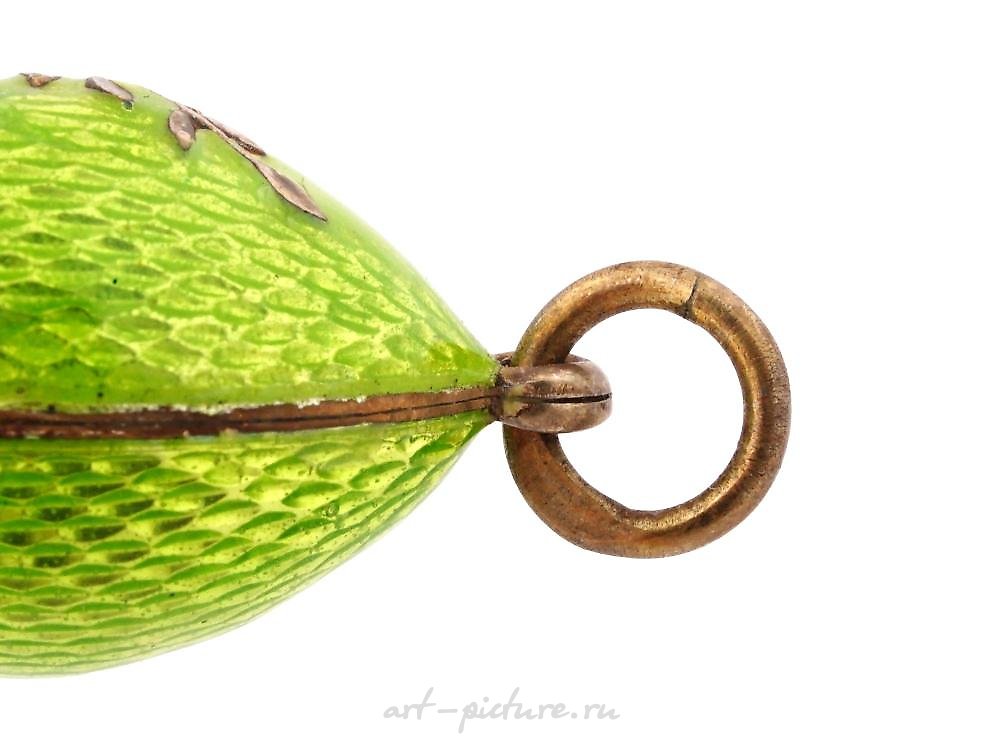 Russian silver , RUSSIAN SILVER ENAMEL AND DIAMONDS EGG PENDANT