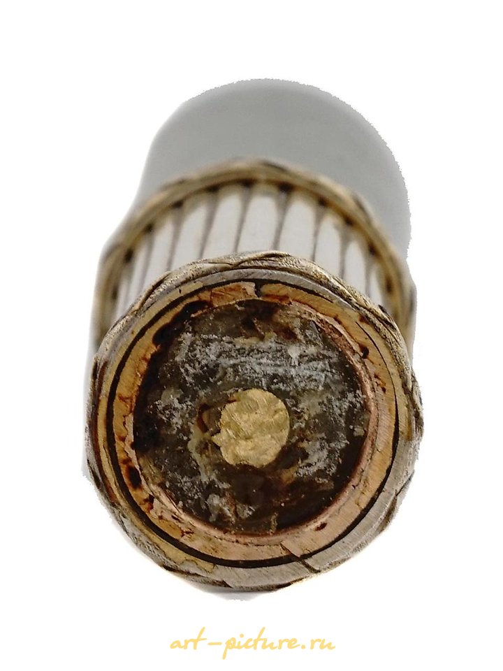 俄罗斯银 , 大型俄罗斯手杖，配有银质珐琅装饰和宝石。