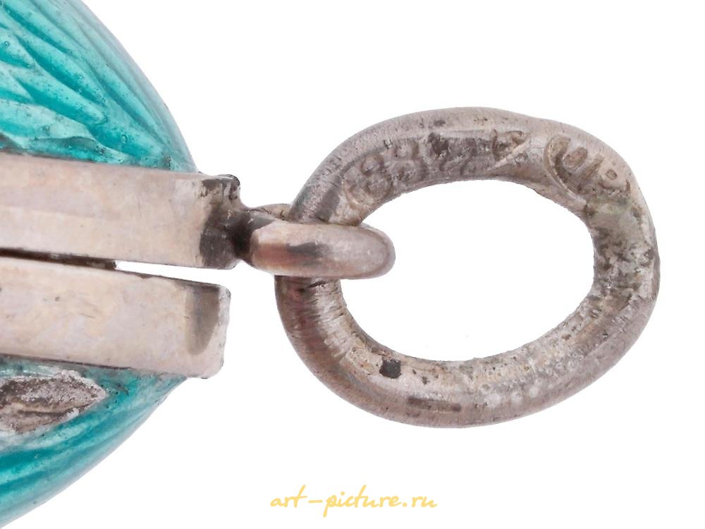 俄罗斯银 , 俄罗斯银质珐琅复活节蛋形吊饰