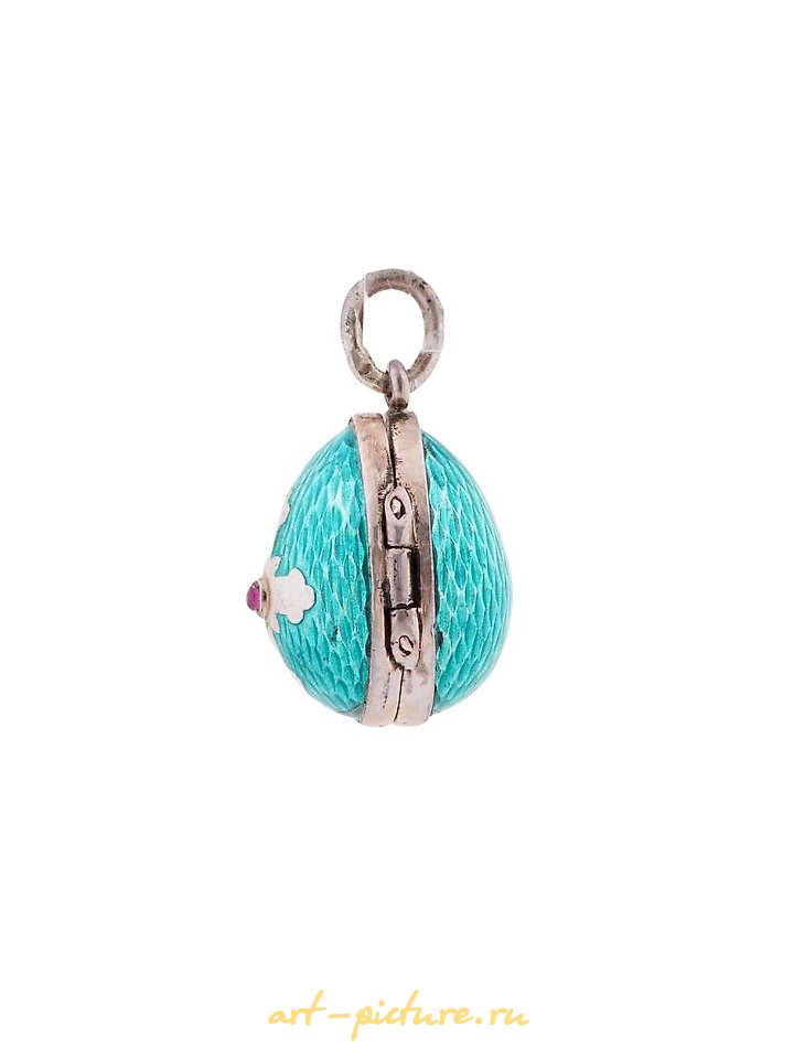 俄罗斯银 , 俄罗斯银质珐琅复活节蛋形吊饰