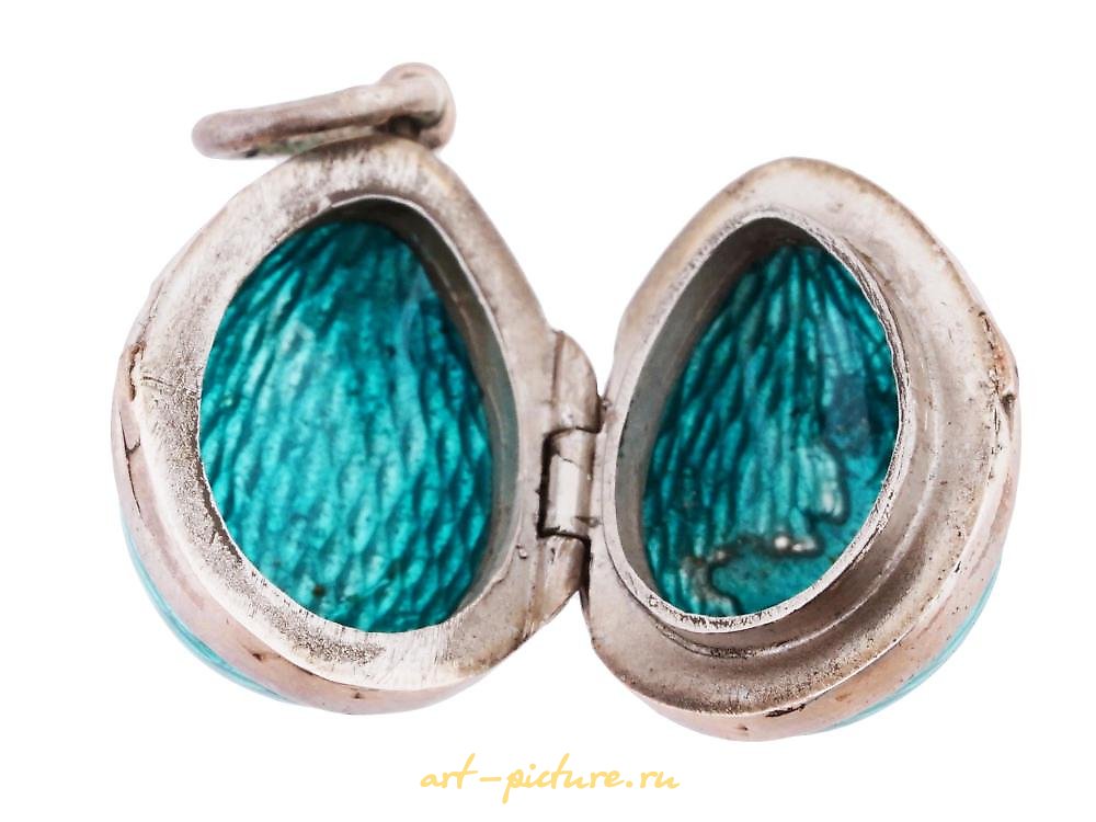 俄罗斯银 , 俄罗斯银质珐琅复活节蛋形吊饰