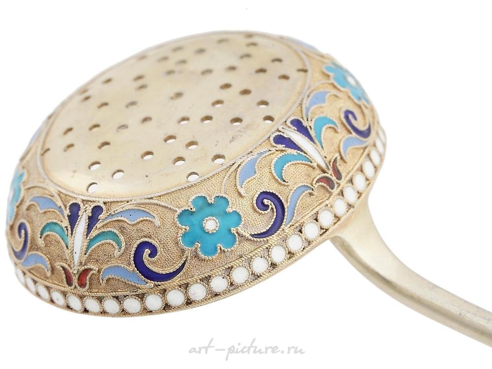 Русское серебро , Императорская русская золоченая серебряная черпак-ложка.