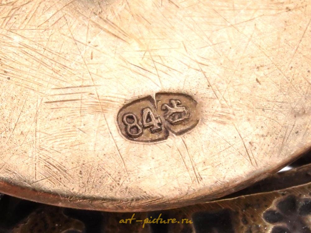 俄罗斯银 , 俄罗斯镀金尼古拉二世珐琅徽章