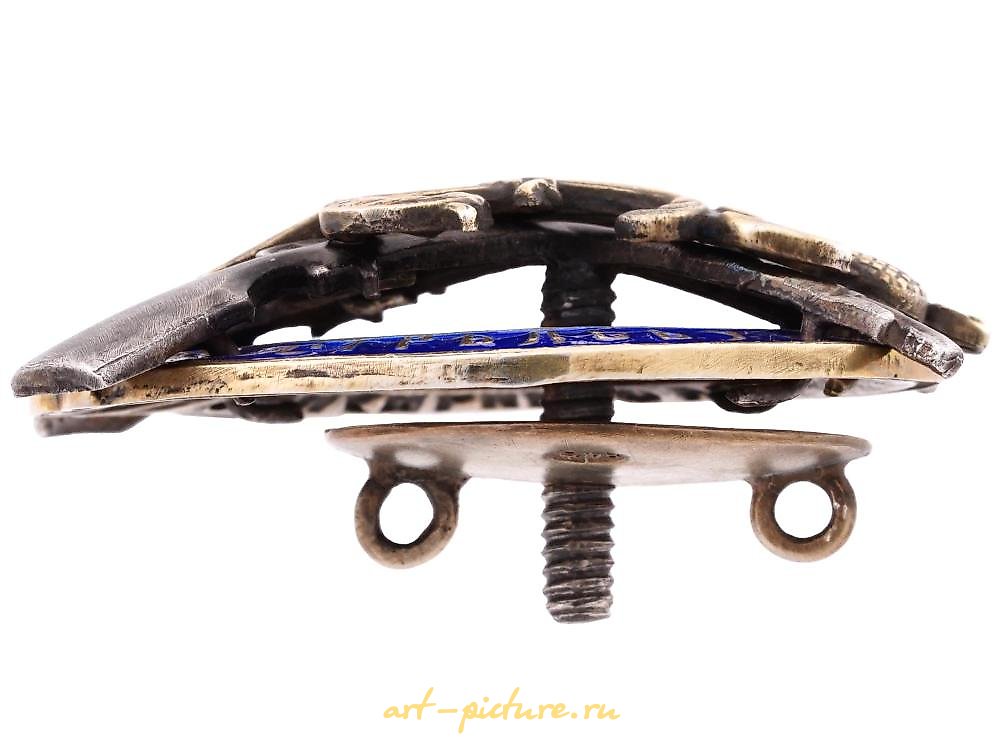 俄罗斯银 , 俄罗斯镀金尼古拉二世珐琅徽章