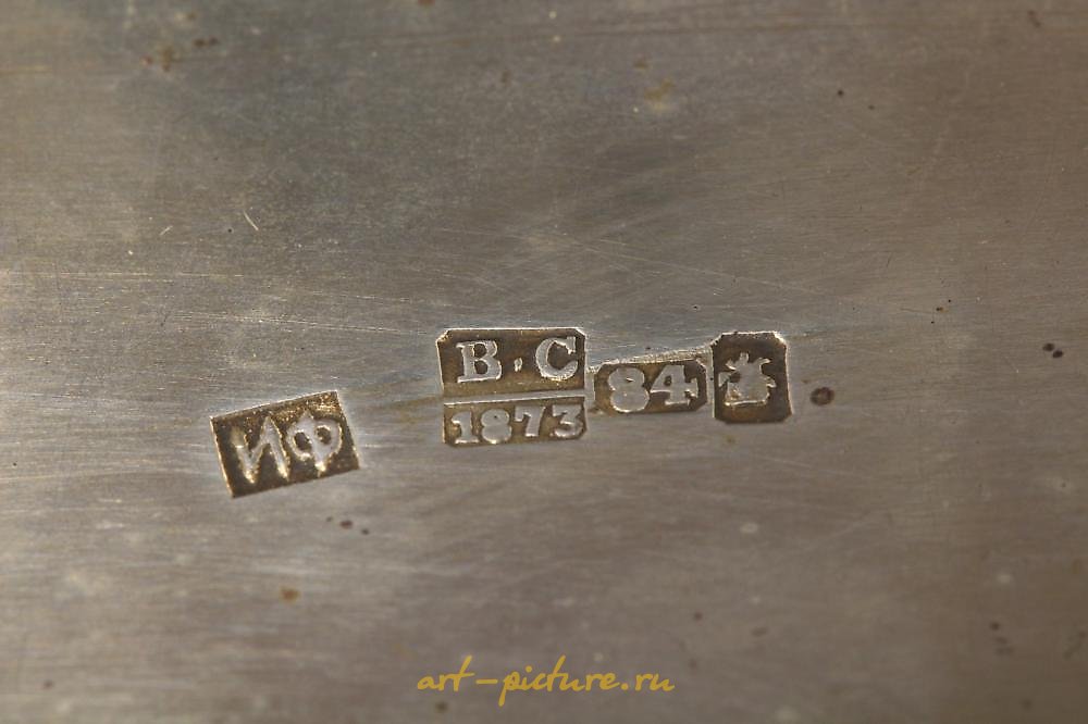 Russian silver , Good 19th Century Russian Silver Niello Snuff Box