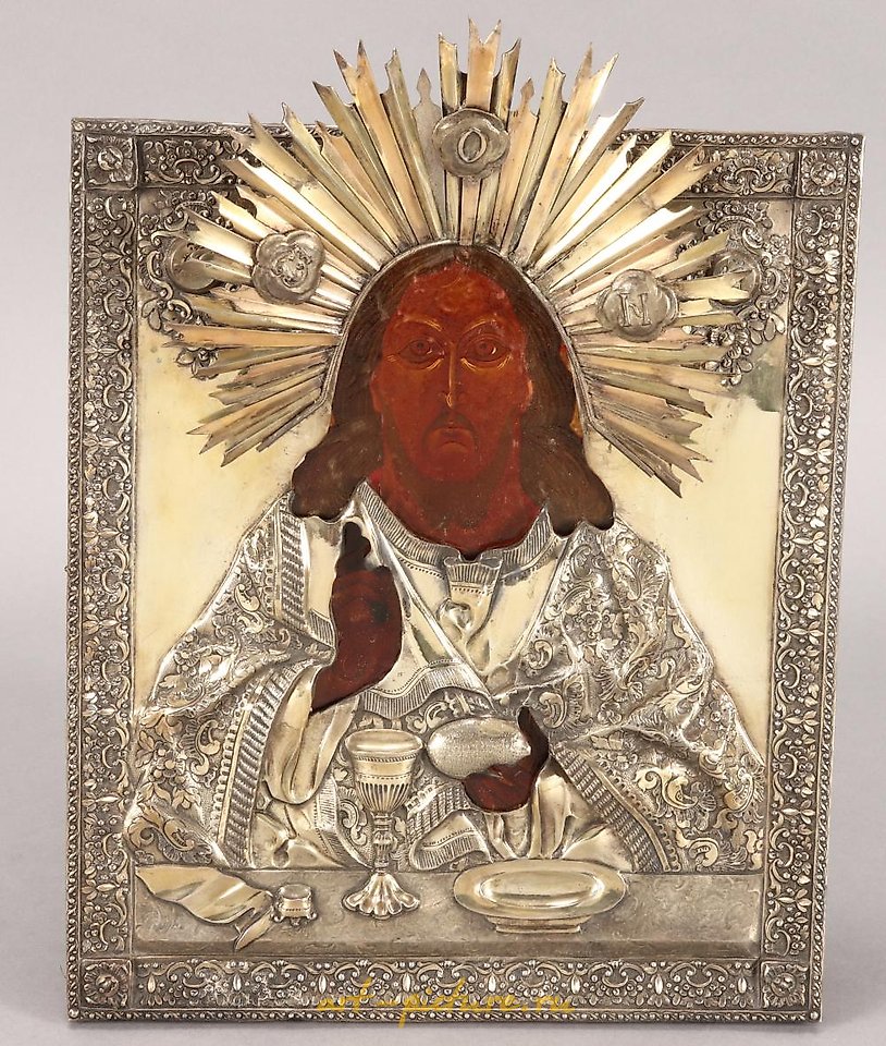 Russian silver , Russian Silver and Enamel Icon