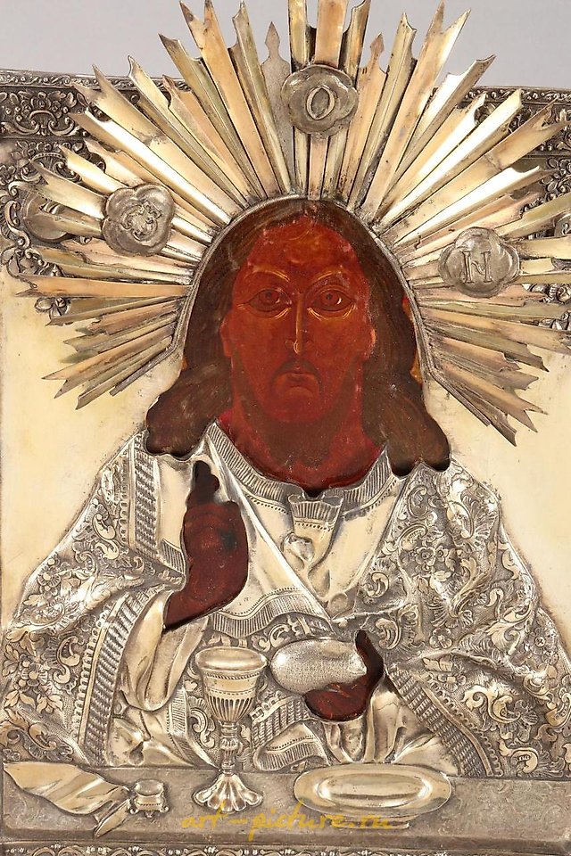 Russian silver , Russian Silver and Enamel Icon