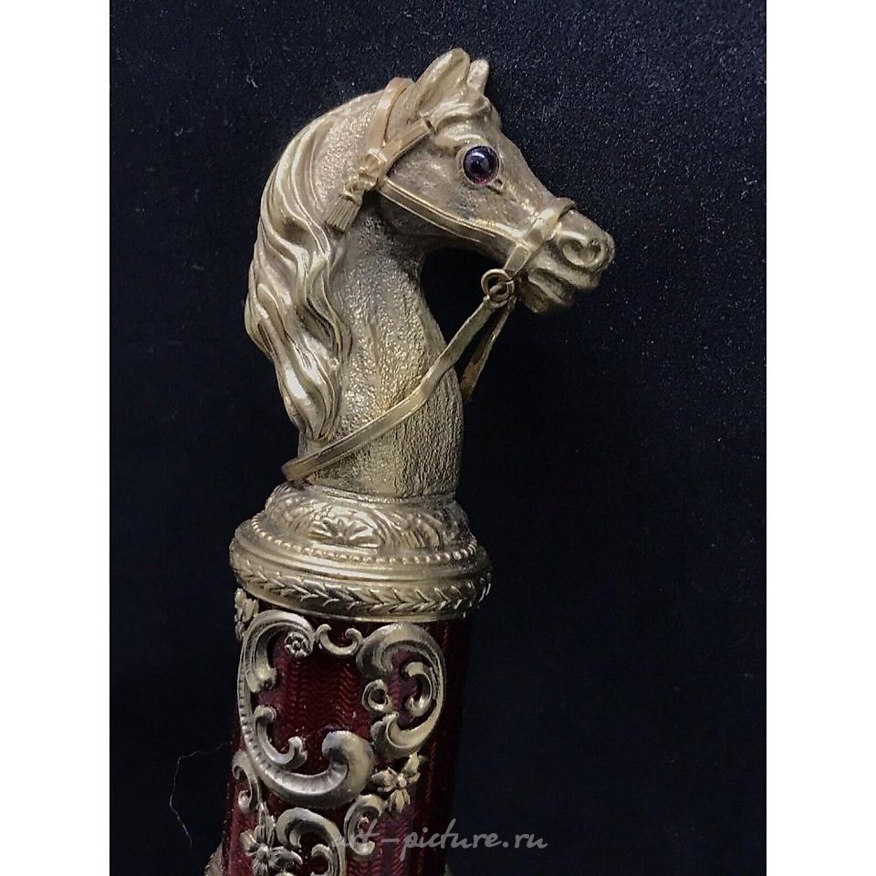 Russian silver , Russian Clock, Imperial Style Nephrite with Sterling Silver