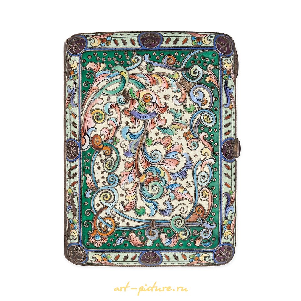 Russian silver , NO RESERVE - A FINE ANTIQUE IMPERIAL RUSSIAN SILVER ENAMEL C...