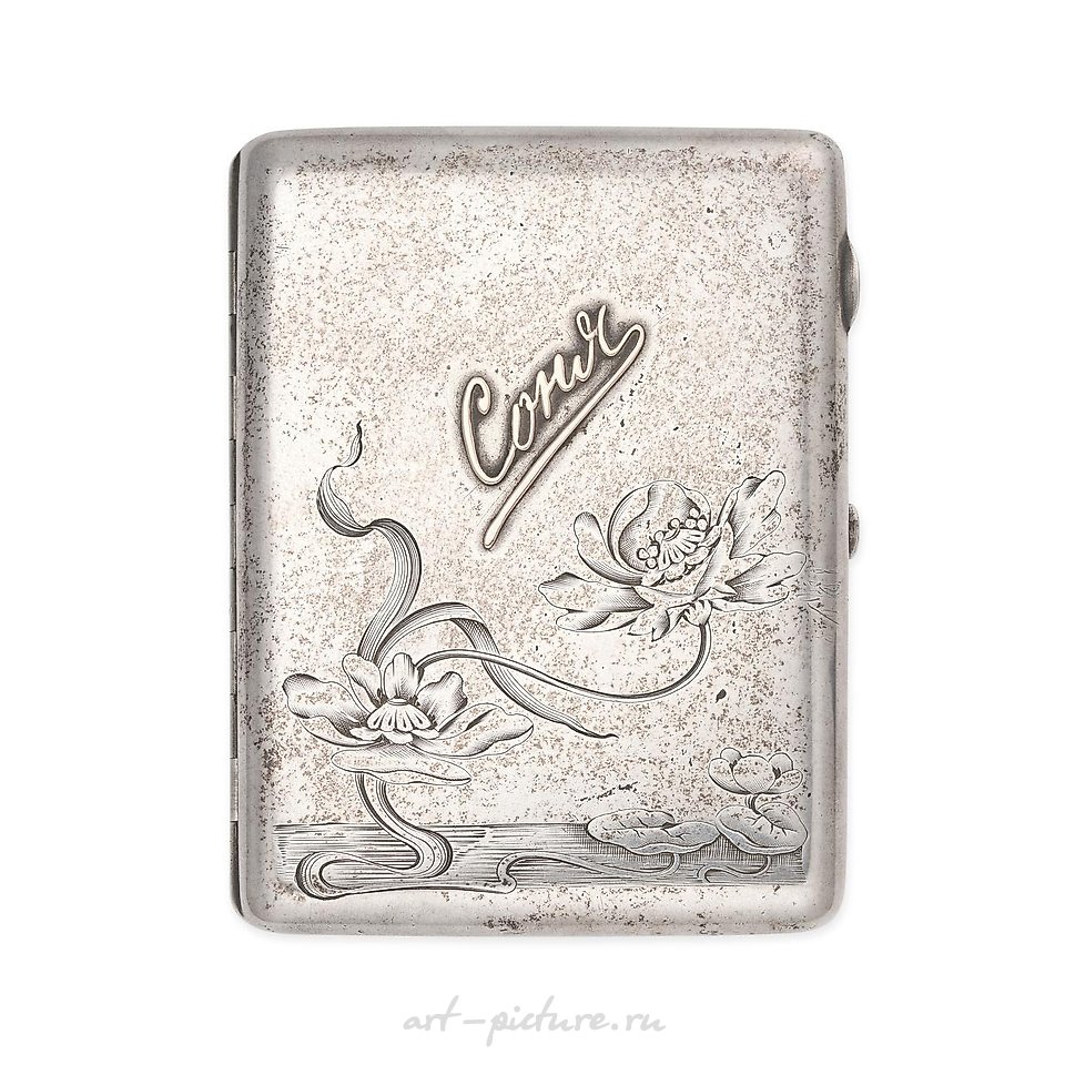 Русское серебро , Антикварная императорская русская серебряная сигаретница