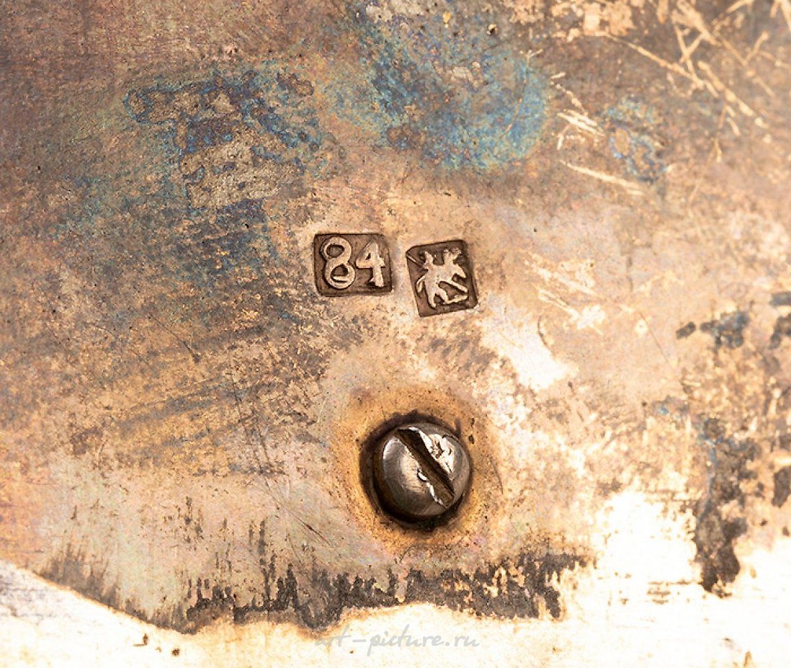 Russian silver , Small Russian travel icon, ca.1900. "Salvator Mundi". Silver...