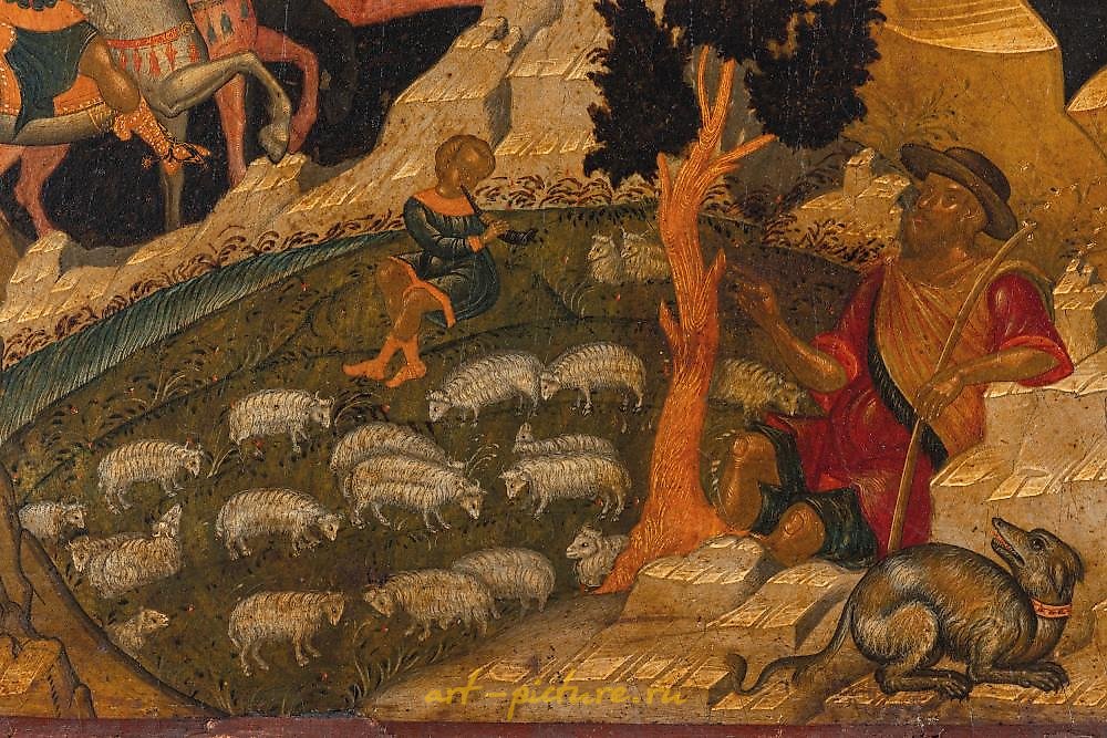 俄罗斯银 , 威尼斯-克里特岛起源的图标，描绘了博士的敬拜