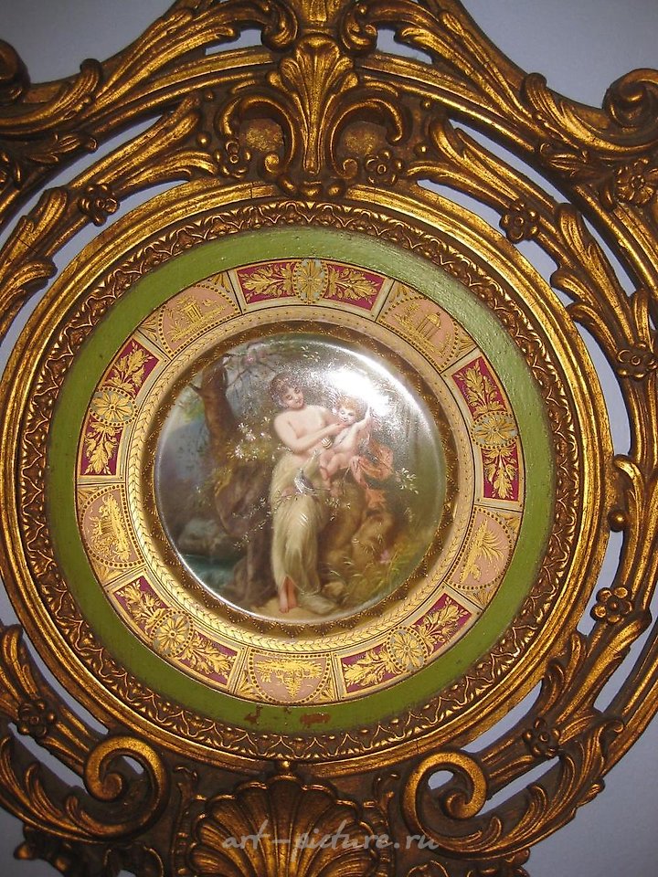 Royal Vienna Porcelain , Royal Vienna porcelain plate, Ackerman & Fritze 19th c