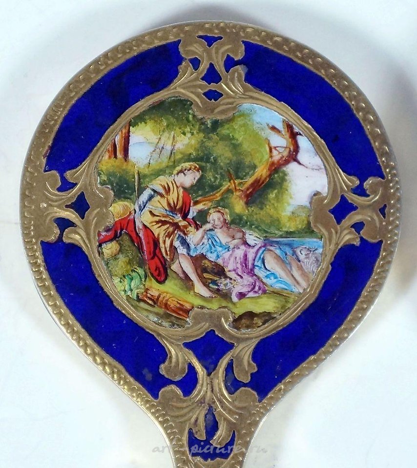 Royal Vienna Porcelain , 3 Piece Royal Vienna Style Painted Dresser Set