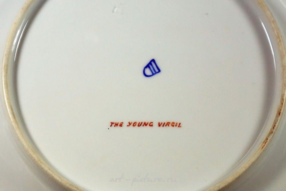 Royal Vienna Porcelain , Royal Vienna Plate Titled "The Young Virgil"