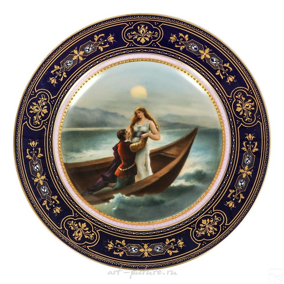Royal Vienna Porcelain , Royal Vienna Porcelain Neoclassical Cabinet Plate