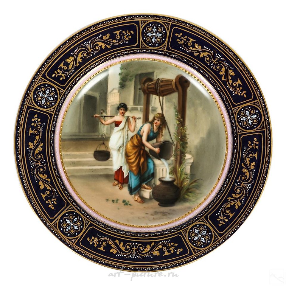 Royal Vienna Porcelain , Royal Vienna FORSTER Gilt Porcelain Cabinet Plate
