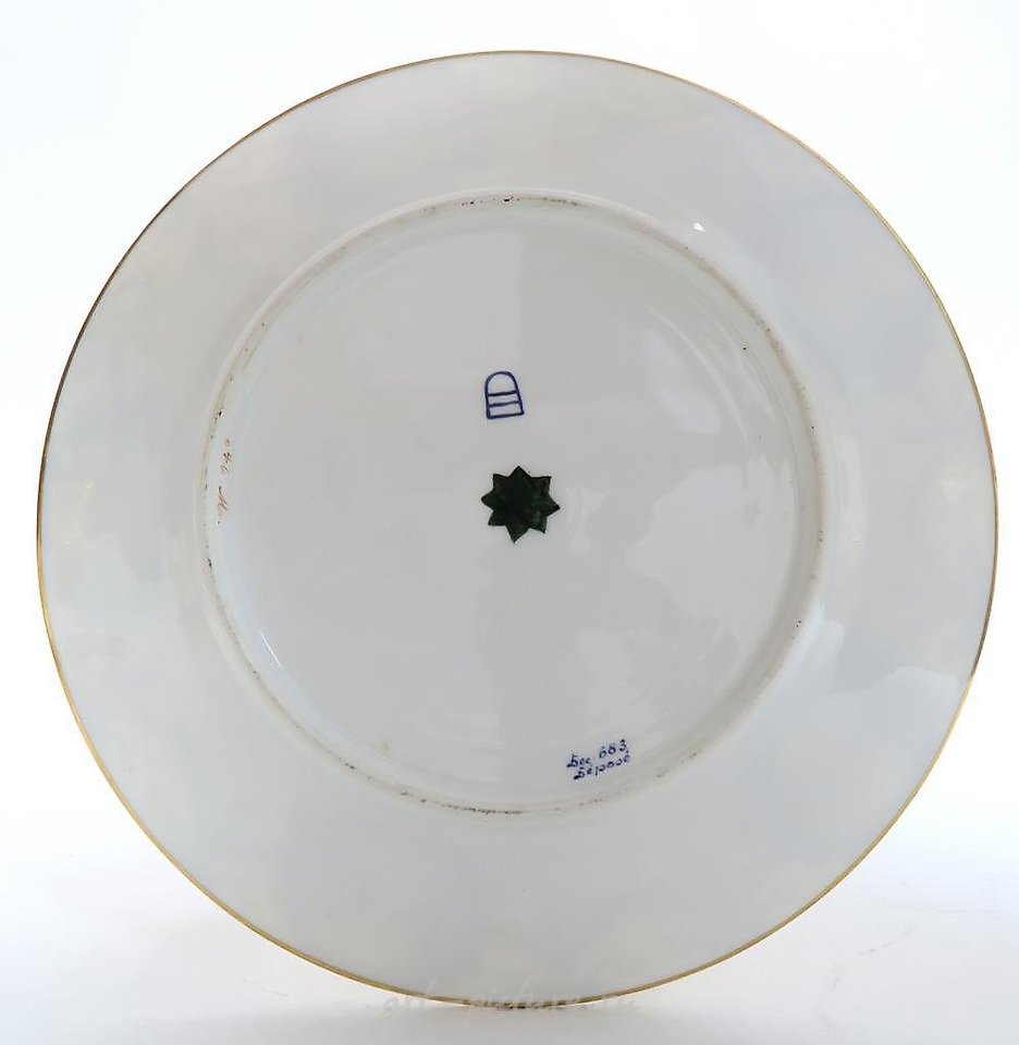 Royal Vienna Porcelain , A Pair of Royal Vienna Hand Painted Plate