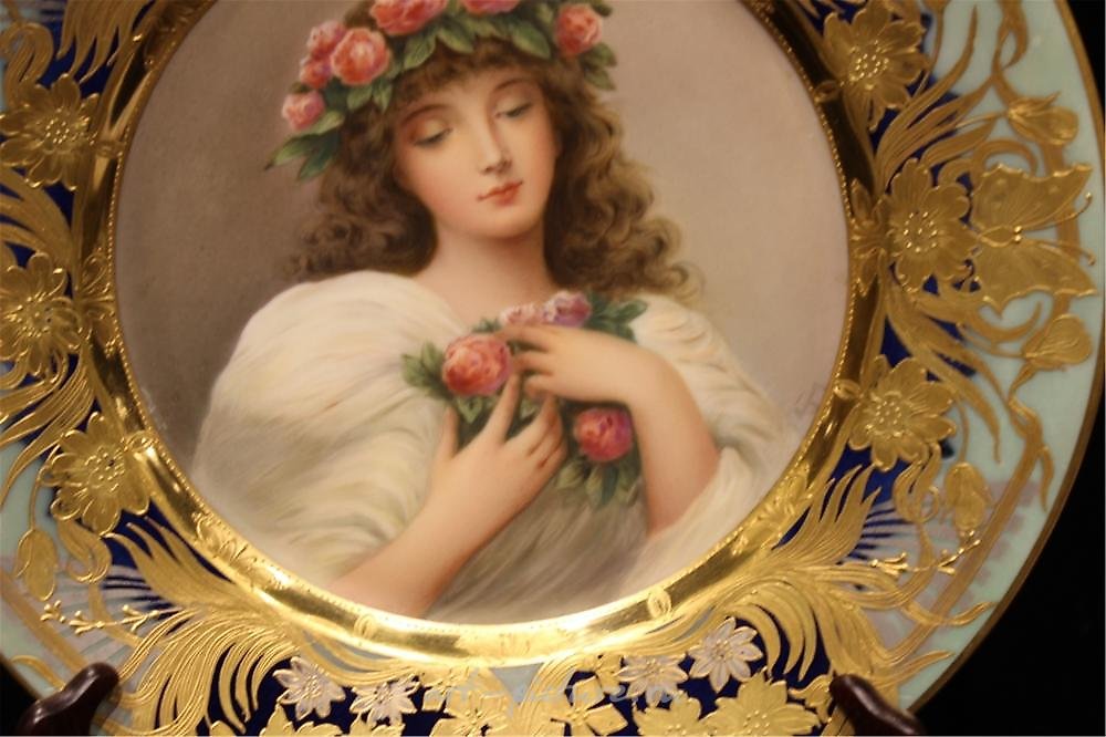 Royal Vienna Porcelain , ROYAL VIENNA PORCELAIN PLATE IN FRAME