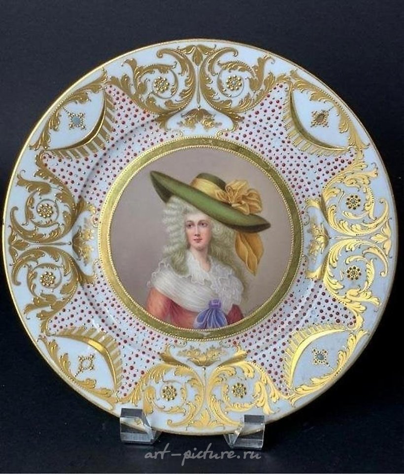 Royal Vienna Porcelain , ROYAL VIENNA PORTRAIT PLATE CIRCA 1900