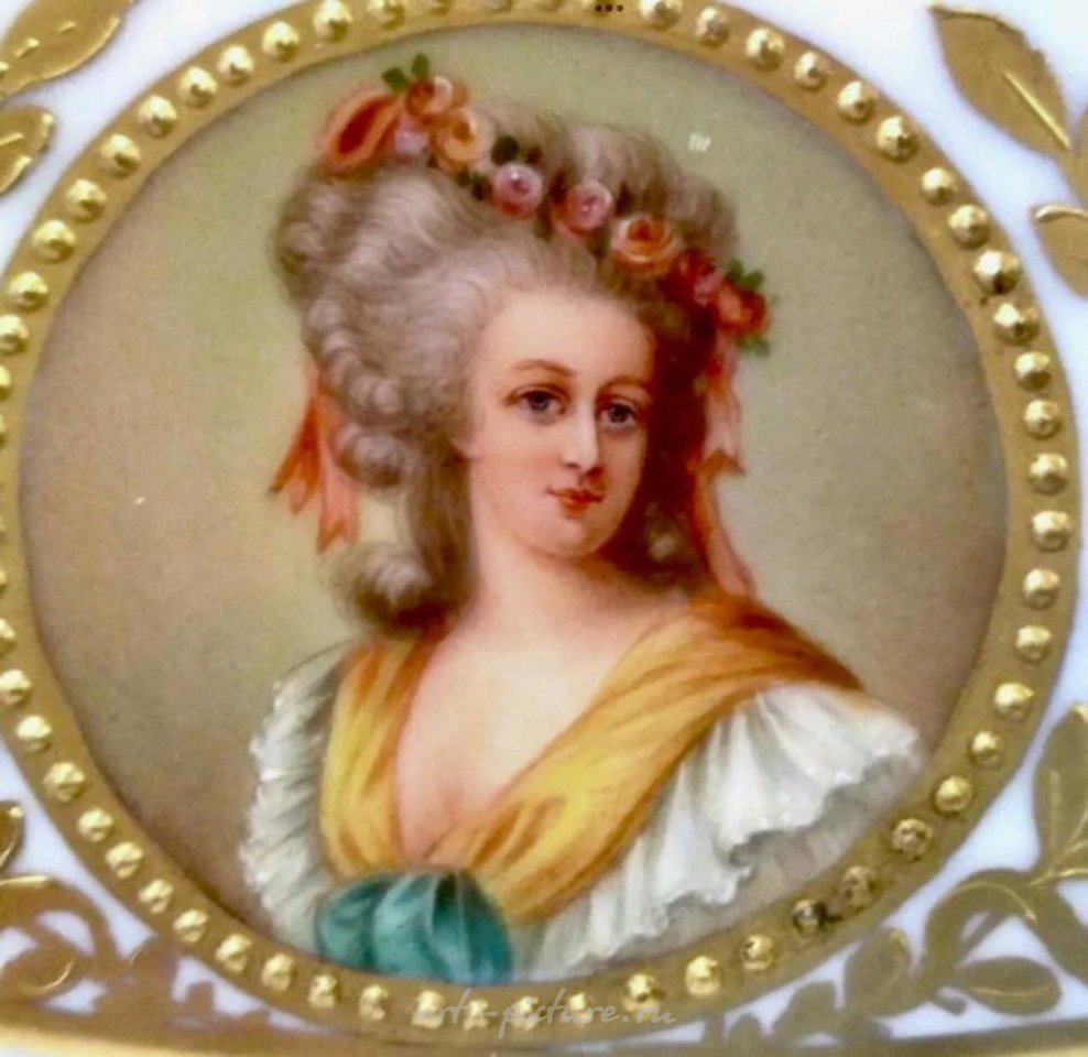 Royal Vienna Porcelain , 19TH C. ROYAL VIENNA PLATE SIGNED WAGNER