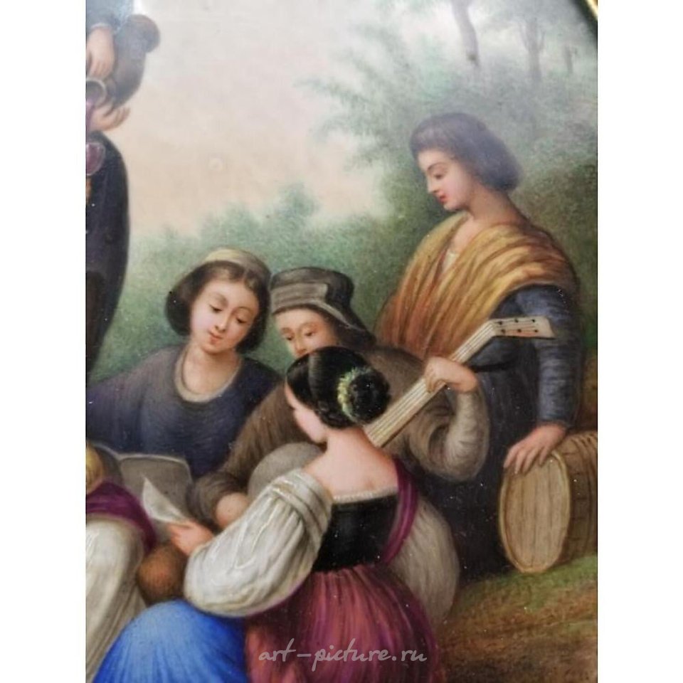 Royal Vienna Porcelain , Antique Royal Vienna Porcelain Plaque