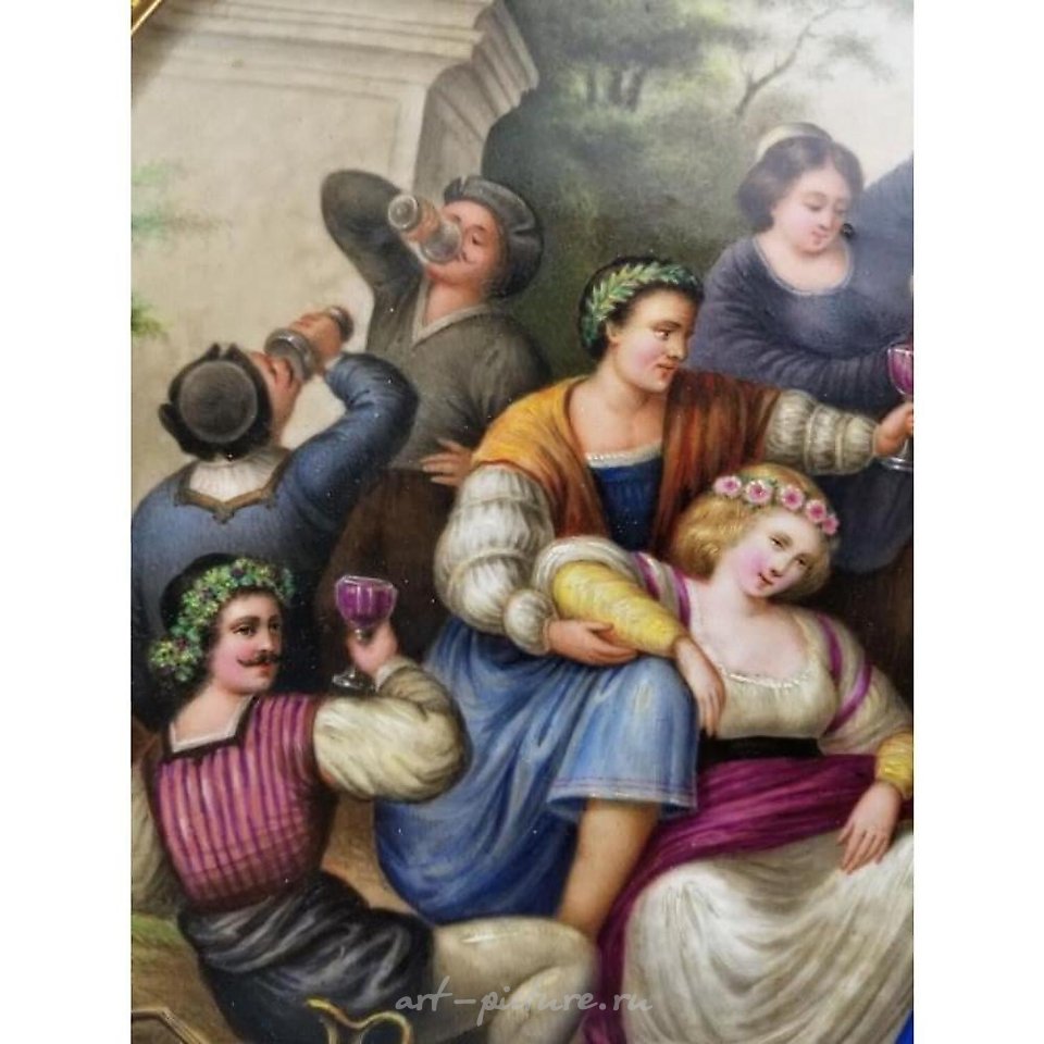 Royal Vienna Porcelain , Antique Royal Vienna Porcelain Plaque
