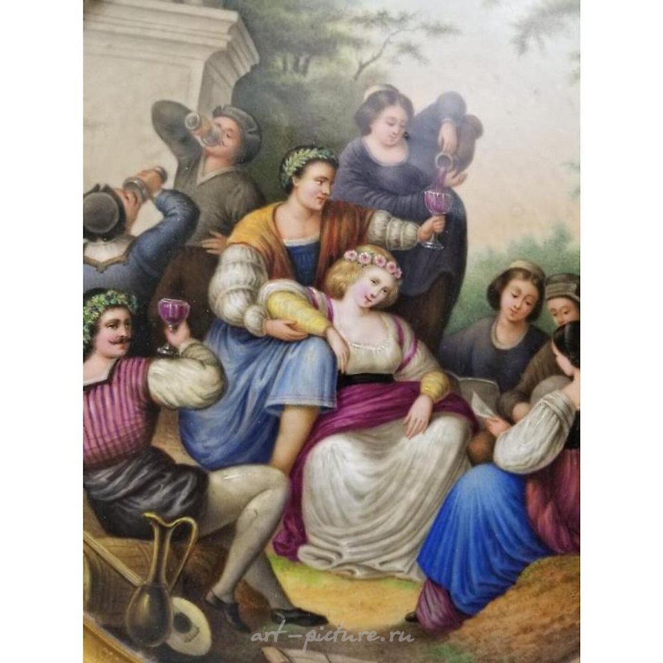 Royal Vienna Porcelain , Antique Royal Vienna Porcelain Plaque