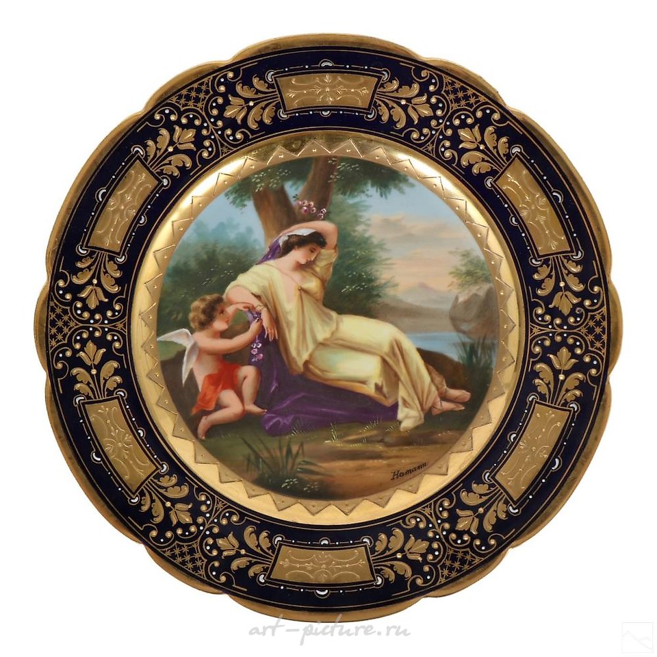 Royal Vienna Porcelain , Royal Vienna Porcelain Neoclassical Cabinet Plate