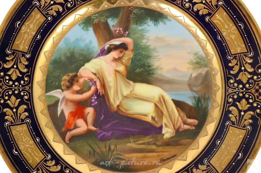 Royal Vienna Porcelain , Royal Vienna Porcelain Neoclassical Cabinet Plate