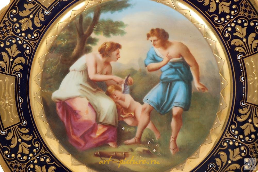 Royal Vienna Porcelain , Royal Vienna Porcelain Neoclassical Cabinet Plate