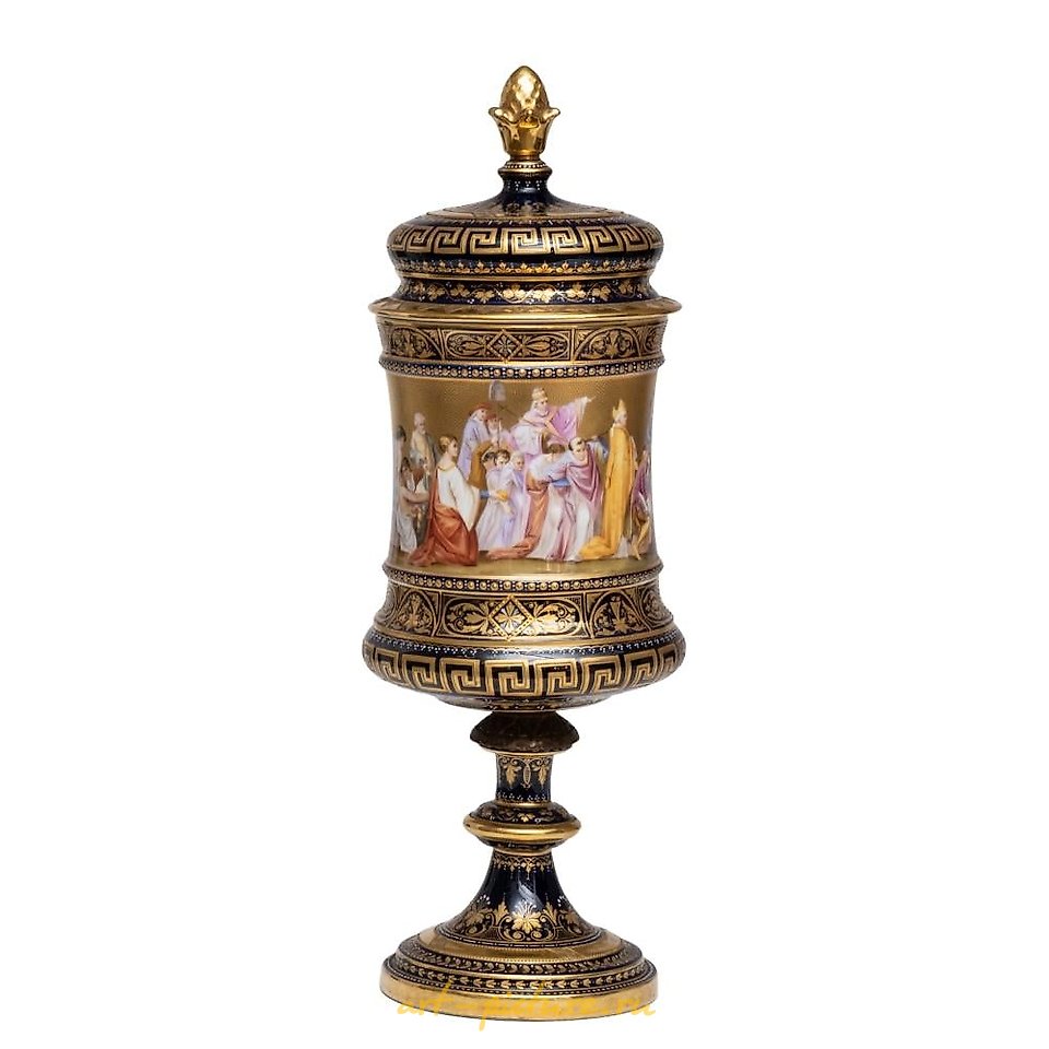 Royal Vienna Porcelain , Vienna Secession Art Nouveau Hanging Hand Woven Wool Tapestr...