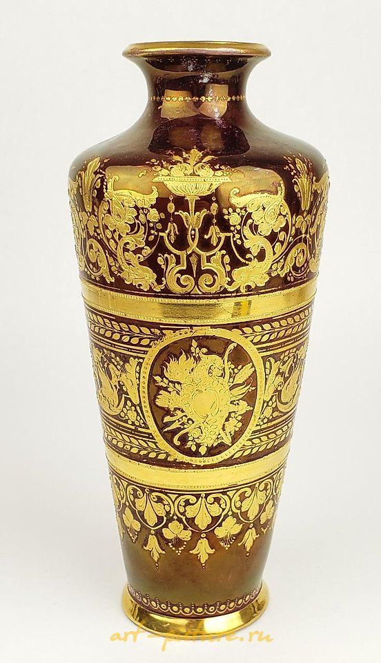 Royal Vienna Porcelain , 19th C. Royal Vienna Vase Signed Wagner