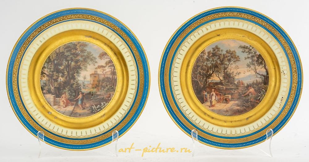 Royal Vienna Porcelain , "Odysseus & Telemachos" Porcelain Cabinet Plate