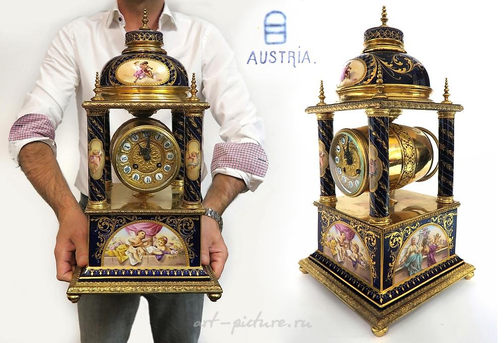 Royal Vienna Porcelain , A LARGE 19TH C. AUSTRIAN ROYAL VIENNA CLOCK