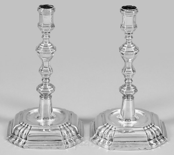 A couple of Baroque table candelabras.