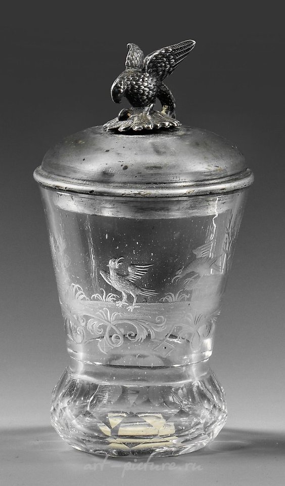 萨克森巴洛克风格的银盖酒杯