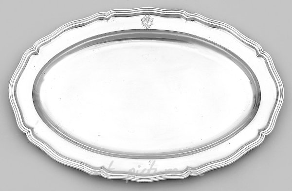Heavy Offering Plate in Baroque Style
