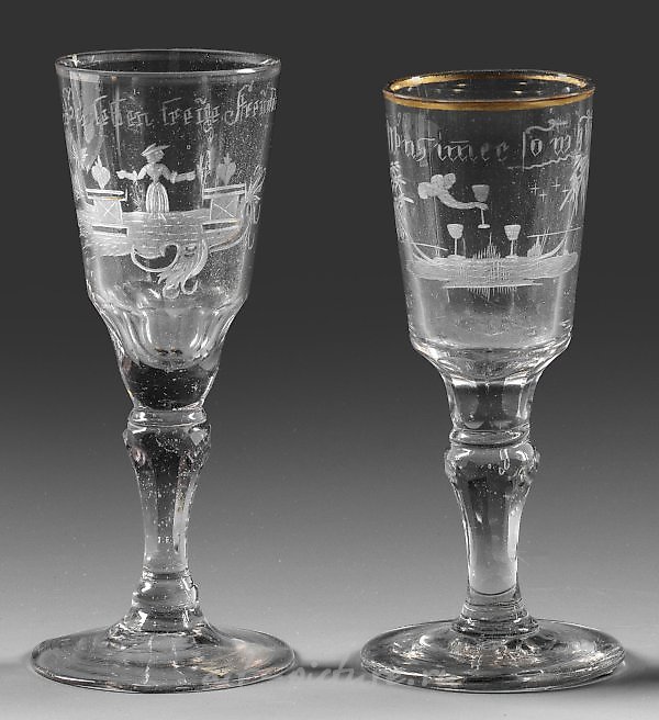 Два силезских бокала в стиле барокко