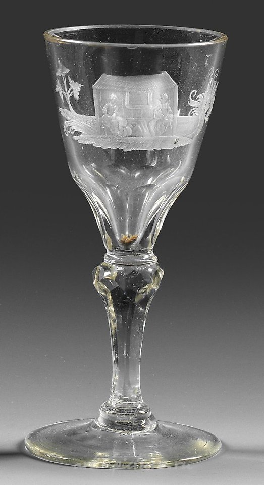 Силезская чашка в стиле рококо с Флахсбрехеринненом