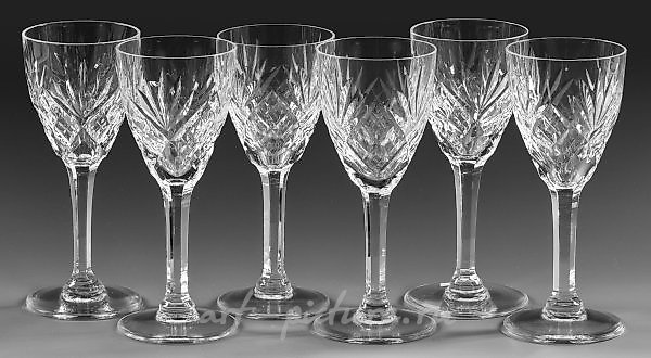 Набор из шести французских шерри-бокалов "Шантильи" от Сен-Луи