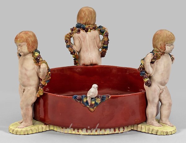 Венский фаянсовый сервиз с глазурью и росписью